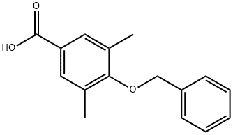 4-ベンジルオキシ-3,5-ジメチル安息香酸 化学構造式