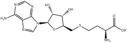 (S)-2-アミノ-4-(5'-アデノシルチオ)酪酸 化学構造式