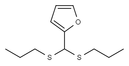 Bis(propylthio)methylfuran 结构式