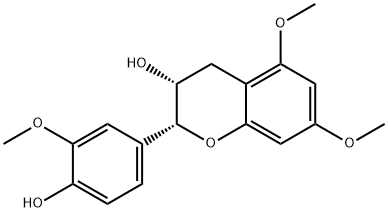 3,4'-DIHYDROXY-3',5,7-TRIMETHOXYFLAVAN 结构式