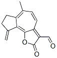 2,7,8,9-Tetrahydro-6-methyl-9-methylene-2-oxoazuleno[4,5-b]furan-3-carbaldehyde Struktur