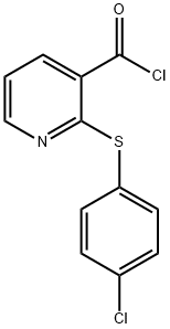 2-[(4-クロロフェニル)チオ]ピリジン-3-カルボニルクロリド 化学構造式