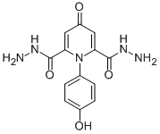 2,6-Pyridinedicarboxylic acid, 1,4-dihydro-1-(4-hydroxyphenyl)-4-oxo-,  dihydrazide Structure