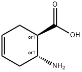 TRANS-2-アミノ-4-シクロヘキセン-1-カルボン酸 化学構造式