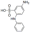 Benzenesulfonic acid, 5-amino-2-(phenylamino)-, diazotized, coupled with 5,5'-oxybis[1,3-benzenediol], sodium salts Struktur