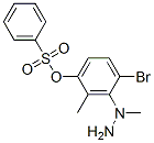 Phenol, 4-bromo-3-(1-methylhydrazino)methyl-, benzenesulfonate (ester)|