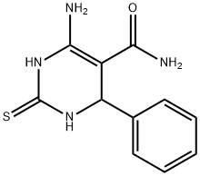 6-AMINO-4-PHENYL-2-THIOXO-1,2,3,4-TETRAHYDRO-PYRIMIDINE-5-CARBOXYLIC ACID AMIDE 结构式