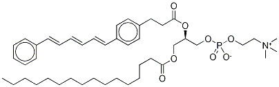 1-PALMITOYL-2-[3-(DIPHENYLHEXATRIENE)PROPANOYL]-SN-PHOSPHATIDYLCHOLINE Struktur