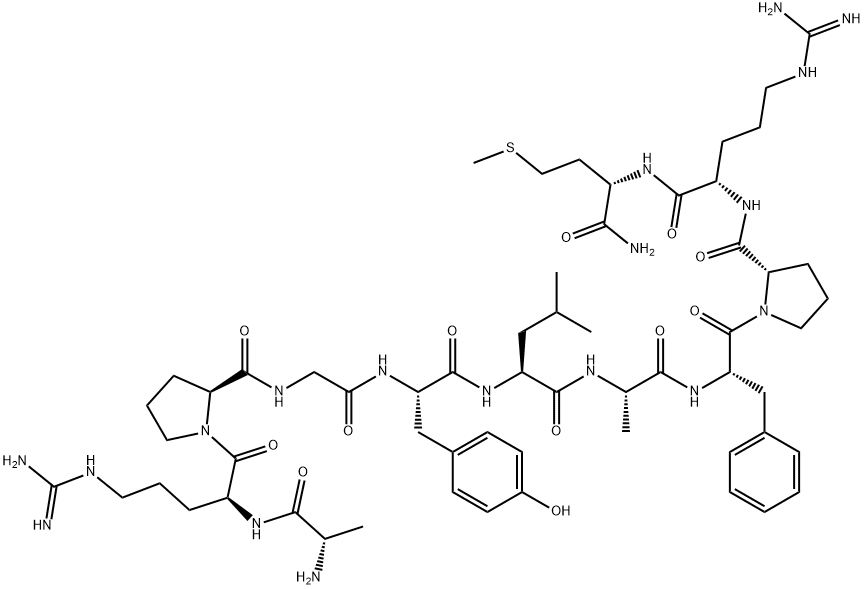 ALA-ARG-PRO-GLY-TYR-LEU-ALA-PHE-PRO-ARG-MET AMIDE, 98035-79-1, 结构式
