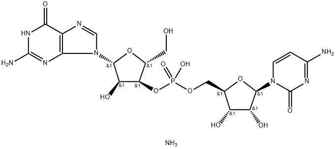 鸟苷酰基(3'→5')胞苷铵盐 结构式