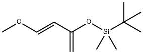 TRANS-3-(TERT-ブチルジメチルシリルオキシ)-1-メトキシ-1,3-ブタジエン 化学構造式