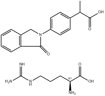 L-arginine mono[4-(1,3-dihydro-1-oxo-2H-isoindol-2-yl)-alpha-methylbenzeneacetate] Struktur