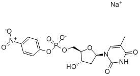 チミジン5′-一リン酸 P-ニトロフェニルエステル ナトリウム塩 化学構造式