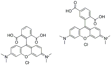 5(6)-カルボキシテトラメチルローダミン 化学構造式