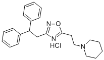 1-[2-[3-(2,2-diphenylethyl)-1,2,4-oxadiazol-5-yl]ethyl]piperidine, monohydrochloride Structure