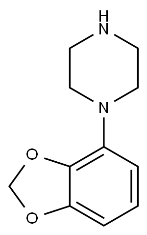 1-苯并[1,3]二氧代L-4-基-哌嗪 结构式