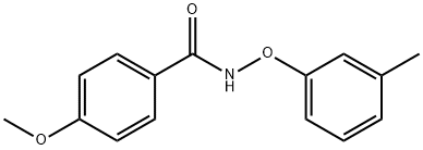 Benzamide, 4-methoxy-N-(3-methylphenoxy)-, (+-)- Structure