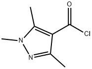 1,3,5-トリメチル-1H-ピラゾール-4-カルボニルクロリド 化学構造式