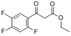2,4,5-トリフルオロベンゾイル酢酸エチル 化学構造式
