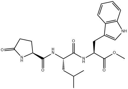 pyroglutamyl-leucyl-tryptophan methyl ester 结构式