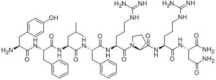 H-TYR-PHE-LEU-PHE-ARG-PRO-ARG-ASN-NH2 Struktur