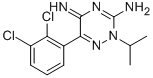 6-(2,3-ジクロロフェニル)-2,5-ジヒドロ-5-イミノ-2-(1-メチルエチル)-1,2,4-トリアジン-3-アミン 化学構造式
