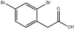 2,4-ジブロモベンゼン酢酸 化学構造式
