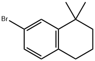 7-broMo-1,1-diMethyl-1,2,3,4-tetrahydronaphthalene Struktur