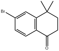 6-ブロモ-4,4-ジメチル-3,4-ジヒドロナフタレン-1(2H)-オン 化学構造式