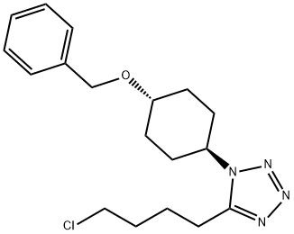 trans-5-(4-Chlorobutyl)-1-[4-(phenylmethoxy)cyclohexyl]-1H-tetrazole Structure