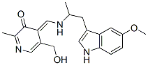 (4Z)-5-(hydroxymethyl)-4-[[1-(5-methoxy-1H-indol-3-yl)propan-2-ylamino ]methylidene]-2-methyl-pyridin-3-one Structure