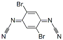 N,N'-ジシアノ-2,5-ジブロモ-p-ベンゾキノンジイミン 化学構造式