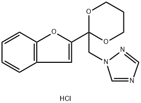 1-((2-(2-Benzofuranyl)-1,3-dioxan-2-yl)methyl)-1H-1,2,4-triazole monoh ydrochloride Structure