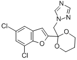 1-((2-(5,7-Dichloro-2-benzofuranyl)-1,3-dioxan-2-yl)methyl)-1H-1,2,4-t riazole Structure
