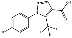 2-(4-氯苯基)-3-(三氟甲基)吡唑-4-羧酸,98534-80-6,结构式