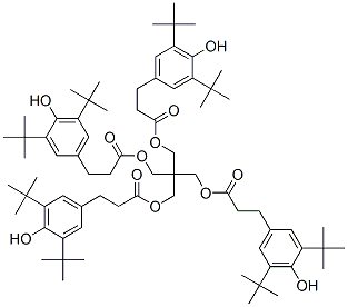 [3-[3-(4-hydroxy-3,5-ditert-butyl-phenyl)propanoyloxy]-2,2-bis[3-(4-hydroxy-3,5-ditert-butyl-phenyl)propanoyloxymethyl]propyl] 3-(4-hydroxy-3,5-ditert-butyl-phenyl)propanoate 结构式
