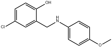 4-chloro-2-{[(4-methoxyphenyl)amino]methyl}phenol 结构式