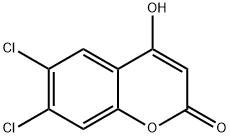 6,7-DICHLORO-4-HYDROXYCOUMARIN 结构式