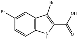 3,5-二溴-1H-吲哚-2-羧酸, 98591-49-2, 结构式