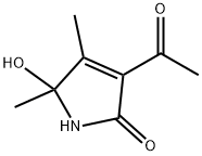 3-アセチル-4,5-ジメチル-5-ヒドロキシ-1,5-ジヒドロ-2H-ピロール-2-オン 化学構造式