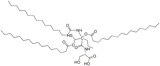 2,3-bis-(palmitoyloxy)-2-propyl-N-palmitoyl-cysteinylserine 结构式