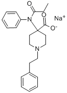 4-PIPERIDINECARBOXYLIC ACID, 4-[(1-OXOPROPYL)PHENYLAMINO]-1-(2-PHENYLETHYL), SODIUM SALT, 98598-82-4, 结构式
