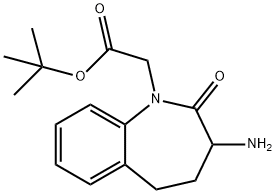 3-氨基-2,3,4,5-四氢-2-氧代-1H-1-苯并氮杂卓-1-乙酸叔丁酯 结构式