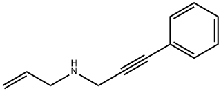 N-(3-フェニル-2-プロピン-1-イル)-2-プロペン-1-アミン 化学構造式