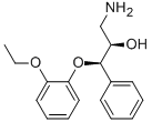 (R*,R*)-3-氨基-1-(2-乙氧基苯氧基)-1-苯基丙-2-醇 结构式