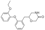 6-[(2-ethoxyphenoxy)phenylmethyl]-3-morpholinone Structure