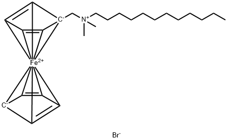 (フェロセニルメチル)ドデシルジメチルアンモニウムブロミド 化学構造式