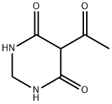 4,6-ジヒドロキシ-5-アセチル-1,2-ジヒドロピリミジン 化学構造式