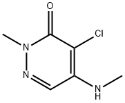 3(2H)-Pyridazinone,  4-chloro-2-methyl-5-(methylamino)- 结构式
