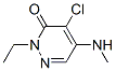 3(2H)-Pyridazinone,  4-chloro-2-ethyl-5-(methylamino)- 结构式